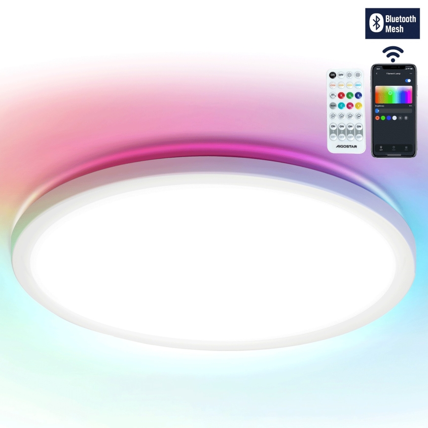Brilagi - LED RGBW prigušiva stropna lampa VIBE LED/24W/230V 3000-6500K prečnik 26 cm bela + daljinski upravljač