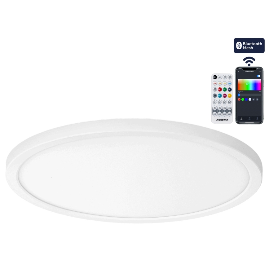 Brilagi - LED RGBW prigušiva stropna lampa VIBE LED/24W/230V 3000-6500K prečnik 26 cm bela + daljinski upravljač