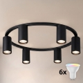 BRILAGI - LED RGBW prigušiva stropno svetlo SELE 6xGU10/6,5W/230V 2700-6500K crna + daljinski upravljač