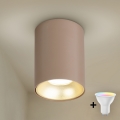 Brilagi - LED RGBW prigušiva tačkasta svetiljka TRINE 1xGU10/6W/230V 3000K bež/zlatna + daljinski upravljač