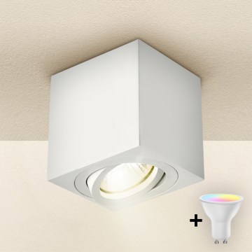 Brilagi - LED RGBW prigušiva ugradna spot lampa MIA 1xGU10/6W/230V 3000K 84x80 mm bela + daljinski upravljač