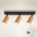 Brilagi - LED RGBW prigušiva ugradna spot lampa SELE MODERN 3xGU10/6W/230V 3000K zlatna + daljinski upravljač