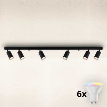 Brilagi - LED RGBW prigušiva ugradna spot svetiljka SELE MODERN 6xGU10/6,5W/230V 2700-6500K Wi-Fi crna