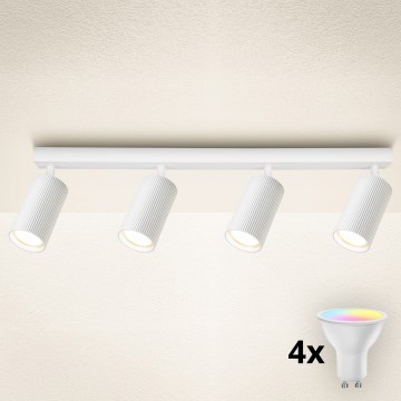 Brilagi - LED RGBW prigušiva ugradno spot svetlo SELE MODERN 4xGU10/4,8W/230V 3000K belo + daljinski upravljač