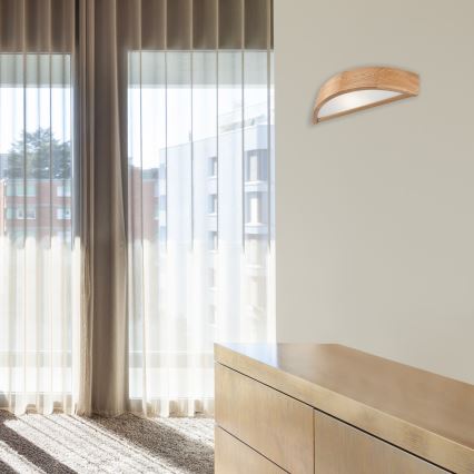 Brilagi - LED RGBW prigušiva zidna svetiljka CARVALHO 1xE27/15W/230V 2700-6500K Wi-Fi hrast