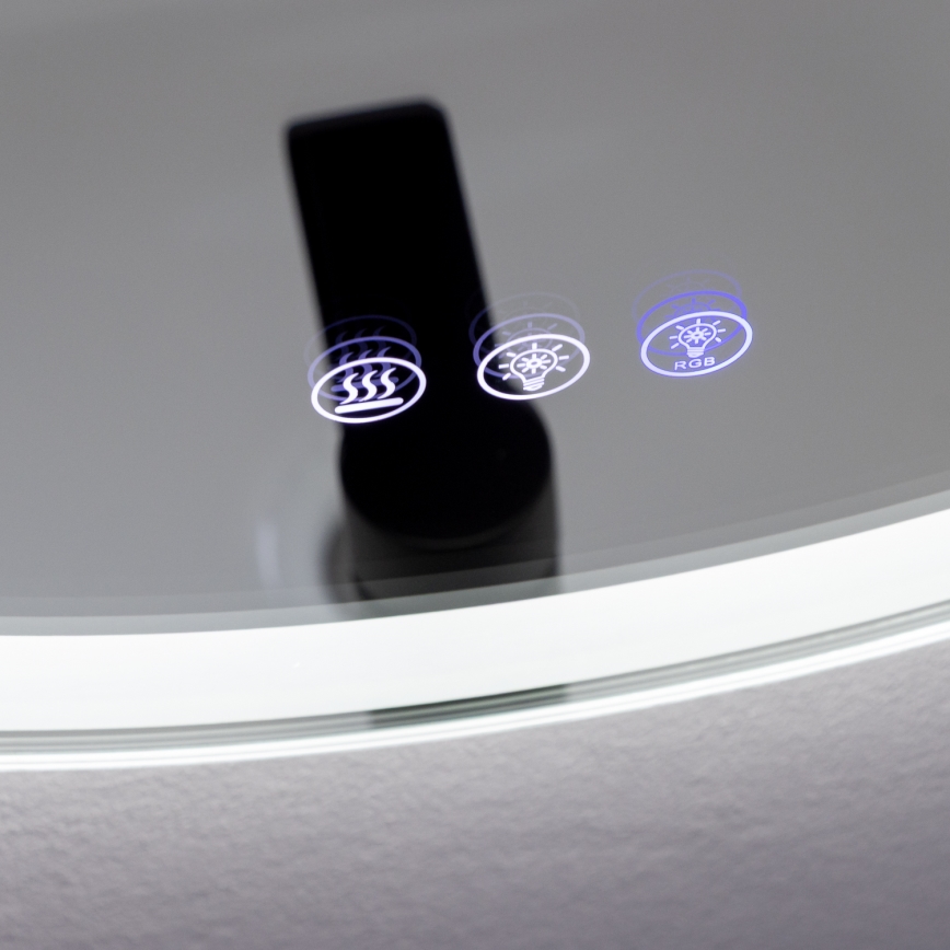 Brilagi - LED RGBW grejano ogledalo za kupatilo AVA PRO LED/18W/230V, prečnik 60 cm, IP44, CRI 90, prigušiva + CCT