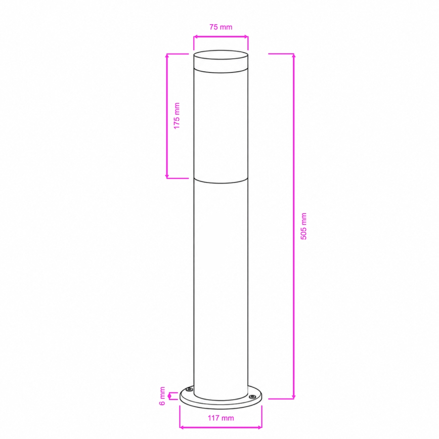 BRILAGI - LED RGBW prigušiva spoljna lampa ELIA 1xE27/6,5W/230V 2700-6500K IP44 Wi-Fi 50 cm mat hrom