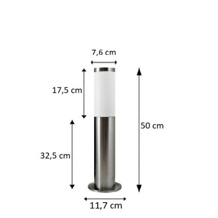 BRILAGI - LED RGBW prigušiva spoljna lampa ELIA 1xE27/6,5W/230V 2700-6500K IP44 Wi-Fi 50 cm mat hrom