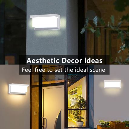 Brilagi - LED RGBW prigušiva spoljašnja zidna svetiljka BRICKY 1xE27/15W/230V 2700-6500K IP54 bela