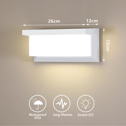 Brilagi - LED RGBW prigušiva spoljašnja zidna svetiljka BRICKY 1xE27/15W/230V 2700-6500K IP54 bela