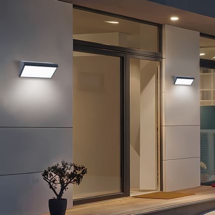 Brilagi - LED RGBW prigušiva spoljna zidna svetiljka TRIANGLE 1xE27/15W/230V 2700-6500K IP65 antracit