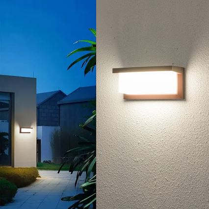 Brilagi - LED RGBW prigušiva spoljna zidna svetiljka BRICKY 1xE27/9W/230V 2700-6500K IP54 braon