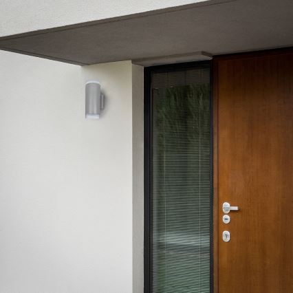 Brilagi - LED RGBW prigušiva spoljna zidna svetiljka MATERA 2xGU10/4,8W/230V 3000K IP54 siva + daljinski upravljač