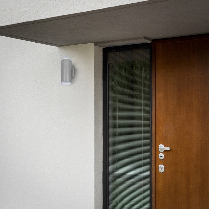 Brilagi - LED RGBW prigušiva spoljna zidna svetiljka MATERA 2xGU10/4,8W/230V 3000K IP54 siva + daljinski upravljač