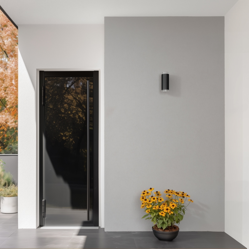 Brilagi - LED RGBW prigušiva spoljašnja zidna svetiljka MATERA 2xGU10/6W/230V 3000K IP54 crna + daljinsko upravljanje