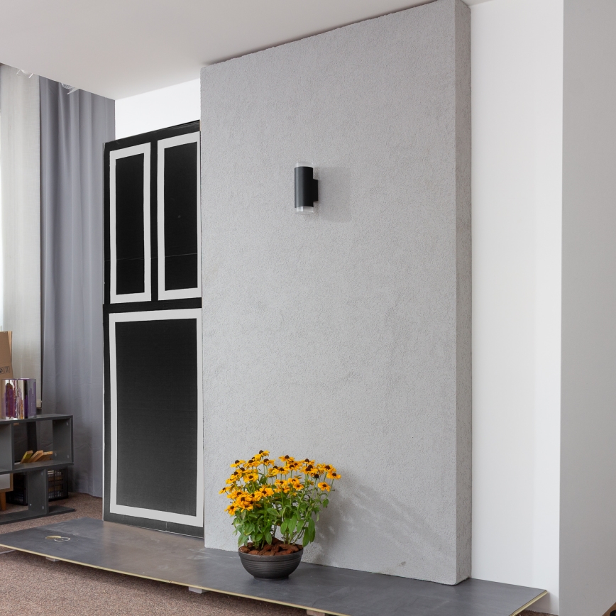 Brilagi - LED RGBW prigušiva spoljašnja zidna svetiljka MATERA 2xGU10/6W/230V 3000K IP54 crna + daljinsko upravljanje