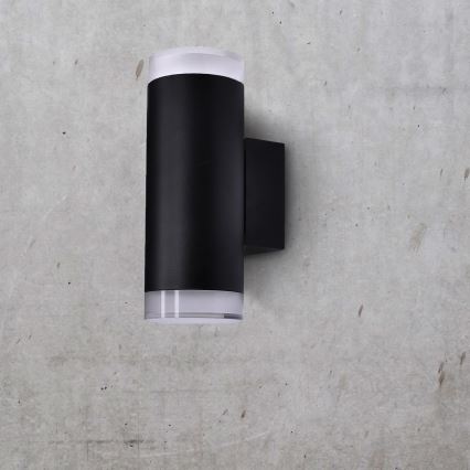 Brilagi - LED RGBW prigušiva spoljašnja zidna svetiljka MATERA 2xGU10/6W/230V 3000K IP54 crna + daljinsko upravljanje