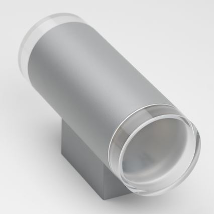 Brilagi - LED RGBW prigušiva spoljna zidna svetiljka MATERA 2xGU10/6W/230V 3000K IP54 siva + daljinski upravljač