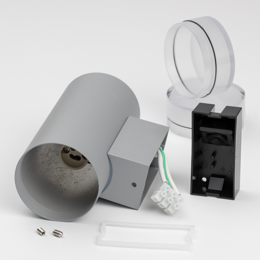 Brilagi - LED RGBW prigušiva spoljna zidna svetiljka MATERA 2xGU10/6W/230V 3000K IP54 siva + daljinski upravljač