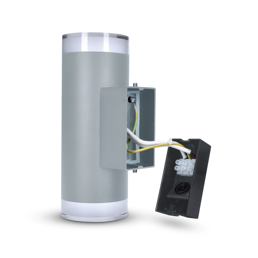 Brilagi - LED RGBW prigušiva spoljna zidna svetiljka MATERA 2xGU10/6W/230V 3000K IP54 siva + daljinski upravljač