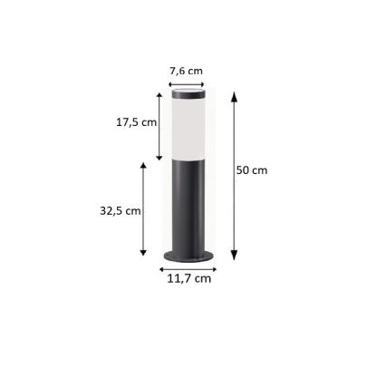 BRILAGI - LED RGBW prigušiva spoljna svetiljka ELIA 1xE27/6,5W/230V 2700-6500K IP44 Wi-Fi 50 cm antracit