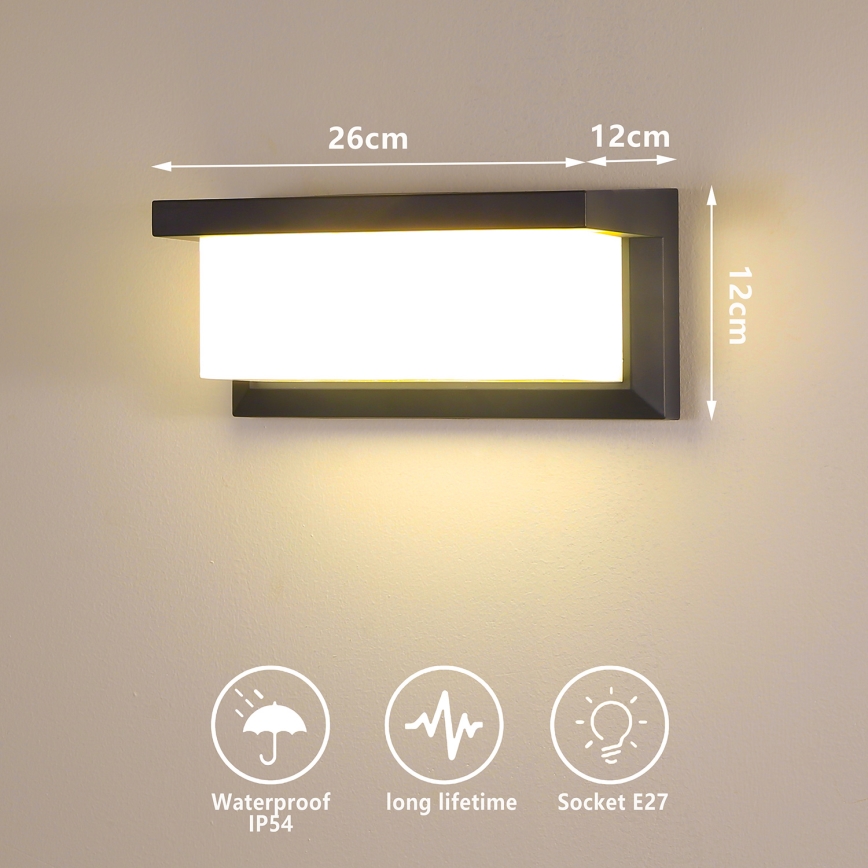 Brilagi - LED RGBW prigušiva spoljašnja zidna svetiljka BRICKY 1xE27/15W/230V 2700-6500K antracit IP54