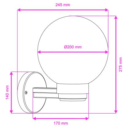 BRILAGI - LED RGBW prigušiva spoljašnje zidno svetlo HARBOR 1xE27/12W/230V 2700-6500K IP33 antracit/bela