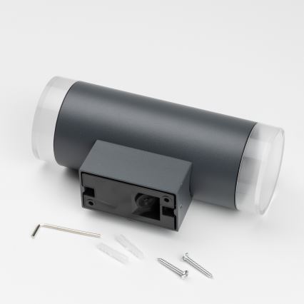 Brilagi - LED RGBW prigušiva spoljna zidna svetiljka MATERA 2xGU10/6W/230V 3000K IP54 antracit + daljinski upravljač
