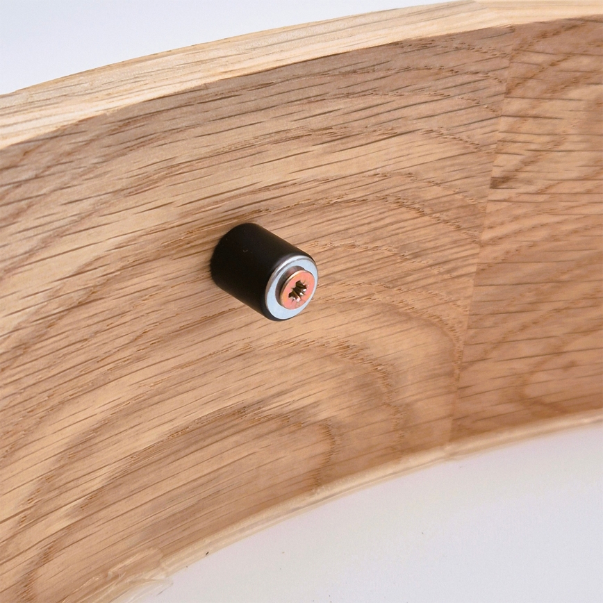 Brilagi - LED RGBW prigušiva stropna svetiljka CARVALHO 2xE27/15W/230V 2700-6500K Wi-Fi hrast prečnik 37,5 cm