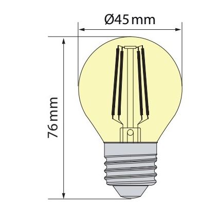 Brilagi - LED sijalica FILAMENT CLASIC ONE P45 E27/6,5W/230V 3000K