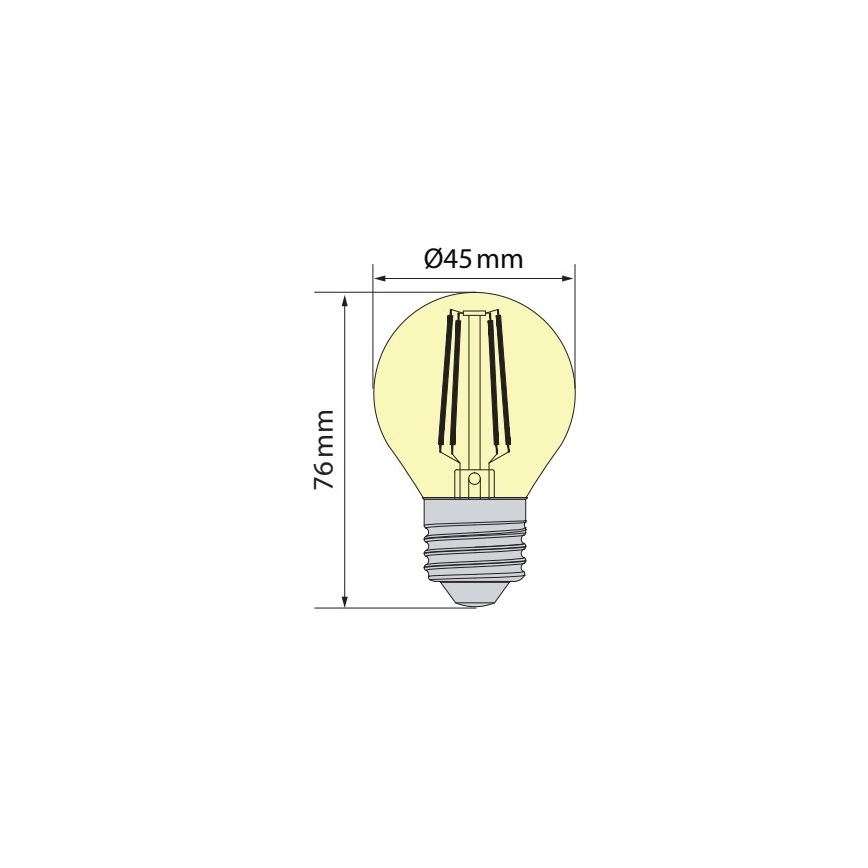 Brilagi - LED sijalica FILAMENT CLASIC ONE P45 E27/6,5W/230V 3000K