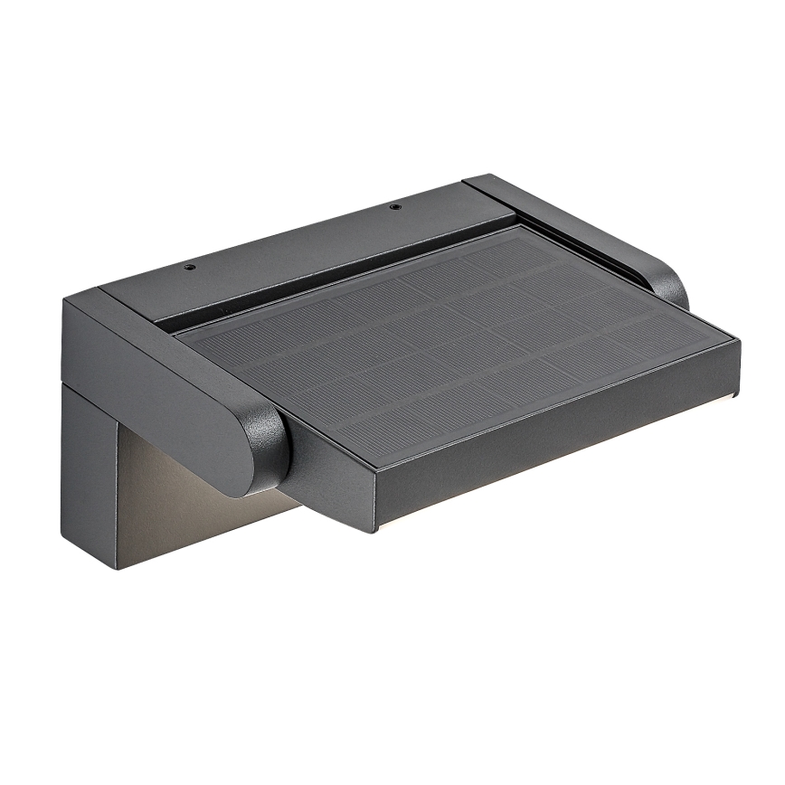 Brilagi - LED solarno zidno svetlo sa senzorom pokreta i sumraka ANKLE LED/10W/3,7V 3000 mAh 3000K IP65 antracit