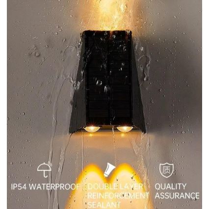 Brilagi - LED solarno zidno svetlo PYRAMID LED/2W/3,2V 1300 mAh IP54