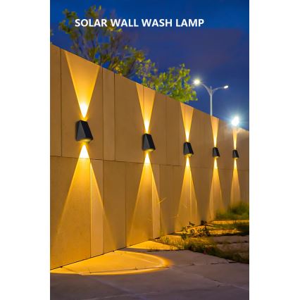 Brilagi - LED solarno zidno svetlo PYRAMID LED/2W/3,2V 1300 mAh IP54