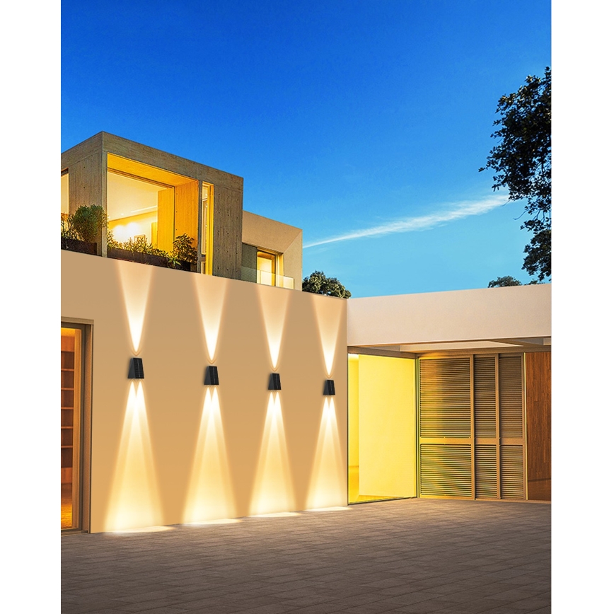 Brilagi - LED solarno zidno svetlo PYRAMID LED/2W/3,2V 1300 mAh IP54