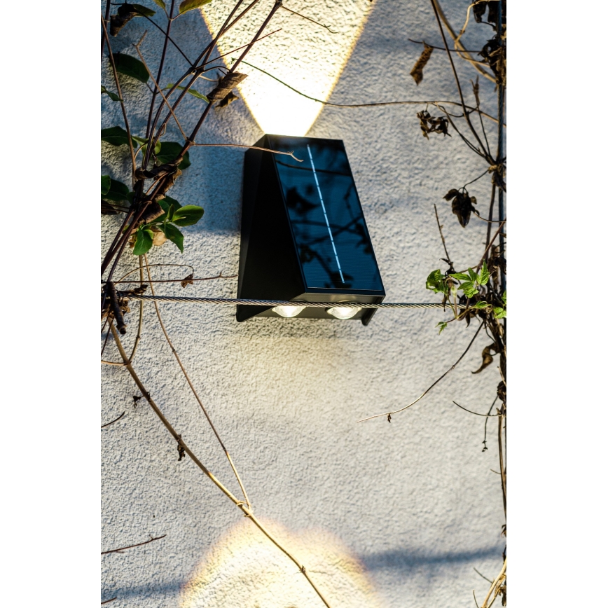 Brilagi - LED solarno zidno svetlo PYRAMID LED/2W/3,2V 1300 mAh IP54