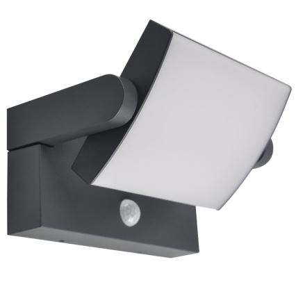 Brilagi - LED solarno zidno svetlo sa senzorom pokreta i sumraka ANKLE LED/10W/3,7V 3000 mAh 4000K IP65 antracit