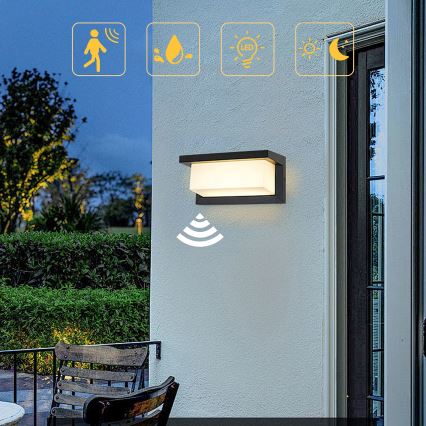 Brilagi - LED solarno zidno svetlo sa senzorom pokreta i sumraka BRICKY LED/5W/6V 4000 mAh IP65