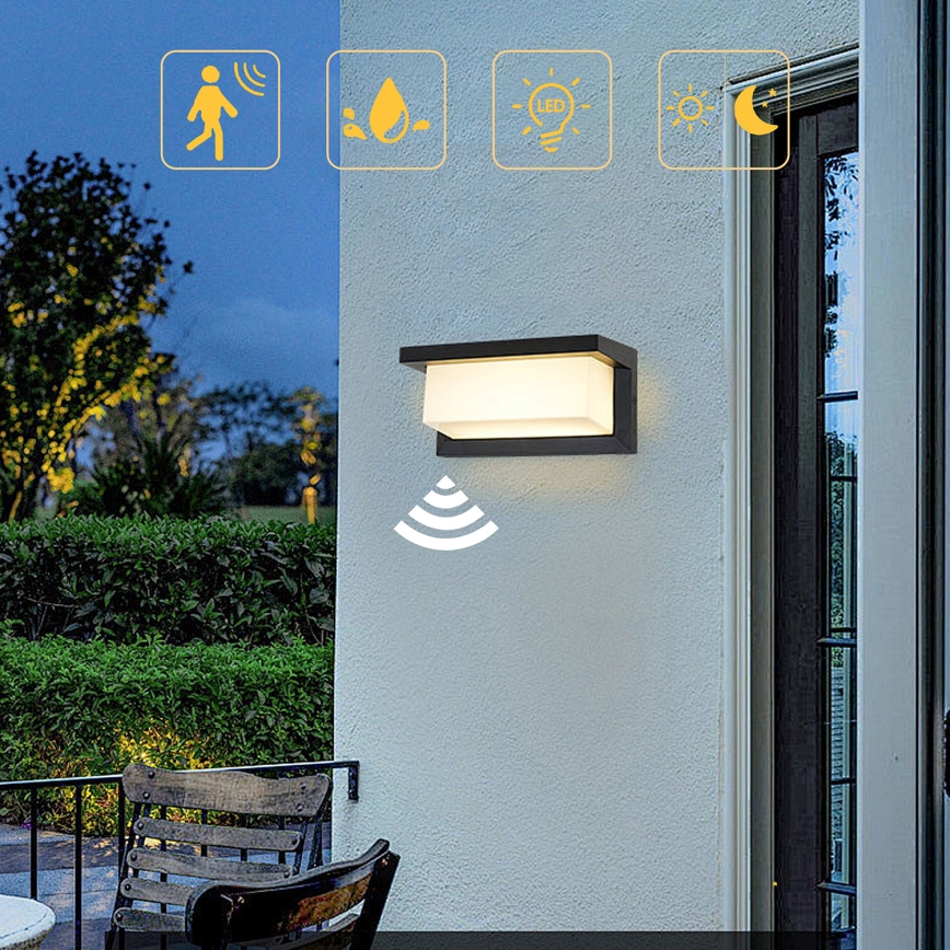 Brilagi - LED solarno zidno svetlo sa senzorom pokreta i sumraka BRICKY LED/5W/6V 4000 mAh IP65