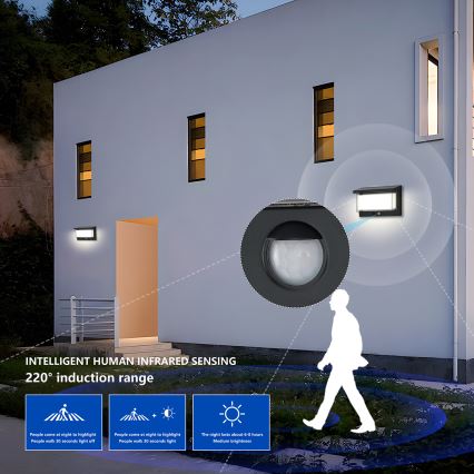 Brilagi - LED solarno zidno svetlo sa senzorom SUN LUME LED/10W/3,7V 4000 mAh IP44