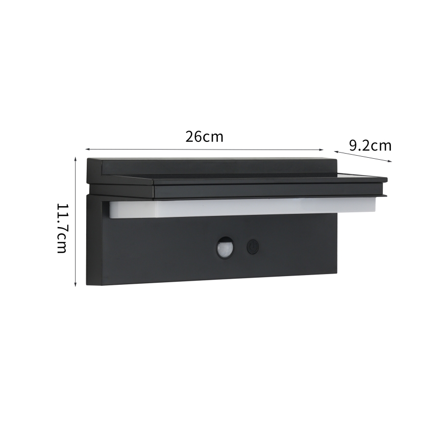 Brilagi - LED solarno zidno svetlo sa senzorom SUN SENSE LED/10W/3,7V 4000 mAh IP44