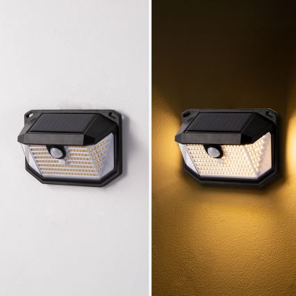 Brilagi - LED solarno zidno svetlo WALLIE sa senzorom pokreta i sumraka LED/4W/5,5V 1200 mAh 3000K IP65