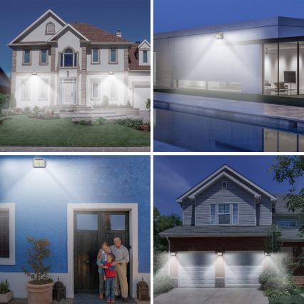 Brilagi - LED solarno zidno svetlo sa senzorom pokreta i sumraka WALLIE LED/4W/5,5V 1200 mAh 6500K IP64 srebrno