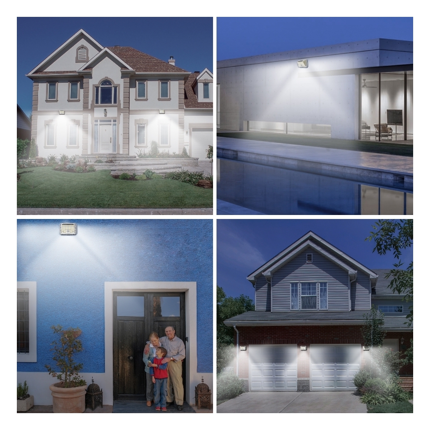 Brilagi - LED solarno zidno svetlo sa senzorom pokreta i sumraka WALLIE LED/4W/5,5V 1200 mAh 6500K IP64 srebrno