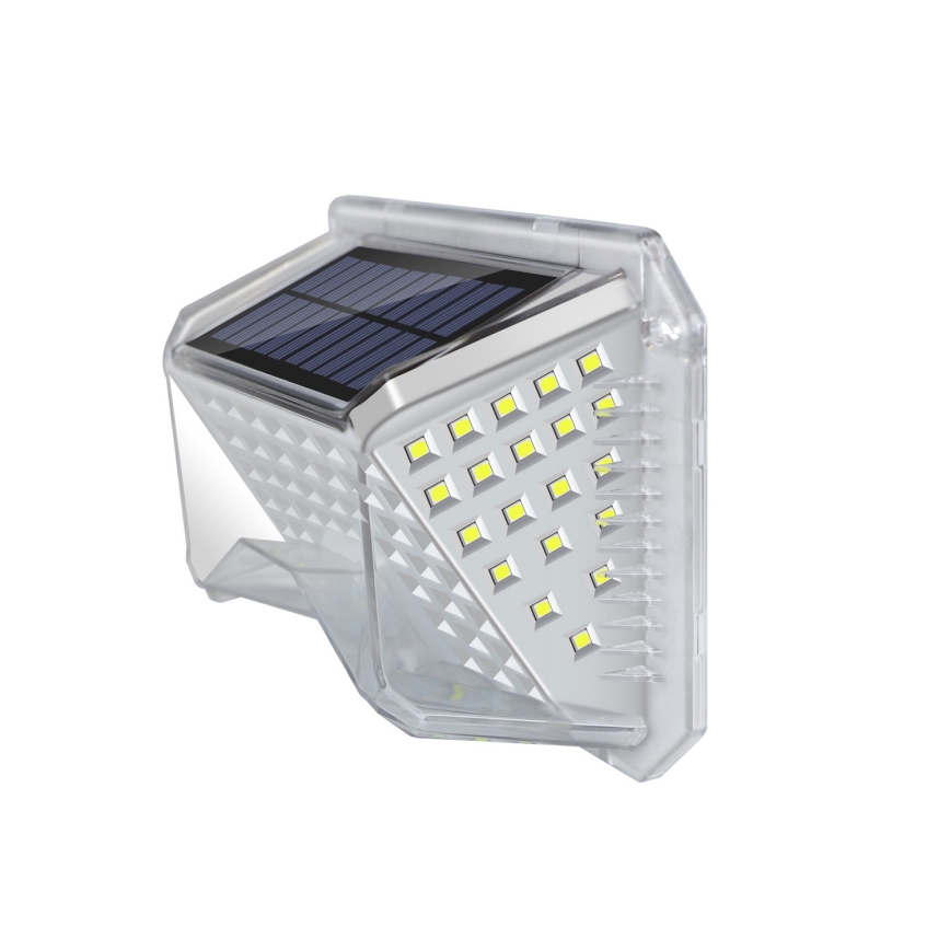 Brilagi - LED solarno zidno svetlo sa senzorom pokreta i sumraka WALLIE LED/4W/5,5V 1200 mAh 6500K IP64 srebrno