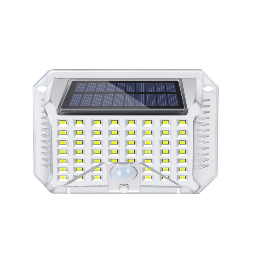 Brilagi - LED solarno zidno svetlo sa senzorom pokreta i sumraka WALLIE LED/4W/5,5V 1200 mAh 6500K IP64 srebrno
