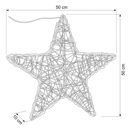 BRILAGI - LED Spoljašnja božićna dekoracija LED/3,3W/230V IP44 50 cm zvezda