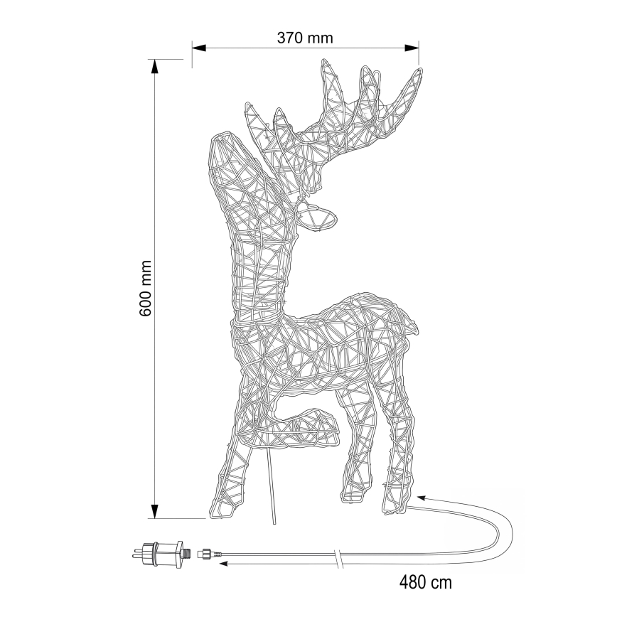BRILAGI - LED spoljašnja božićna dekoracija LED/3,3W/230V IP44 60x37 cm sob