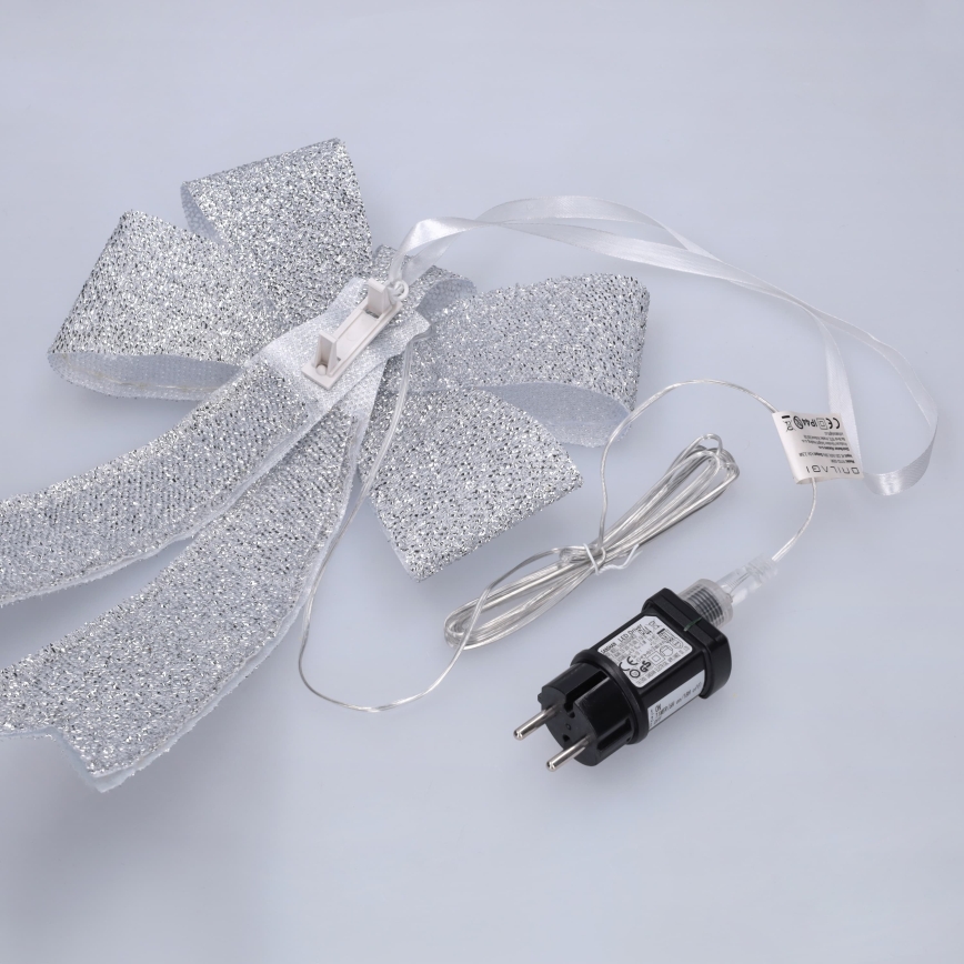 BRILAGI - LED Spoljašnja božićna dekoracija LED/3,3W/230V IP44 srebrna mašna