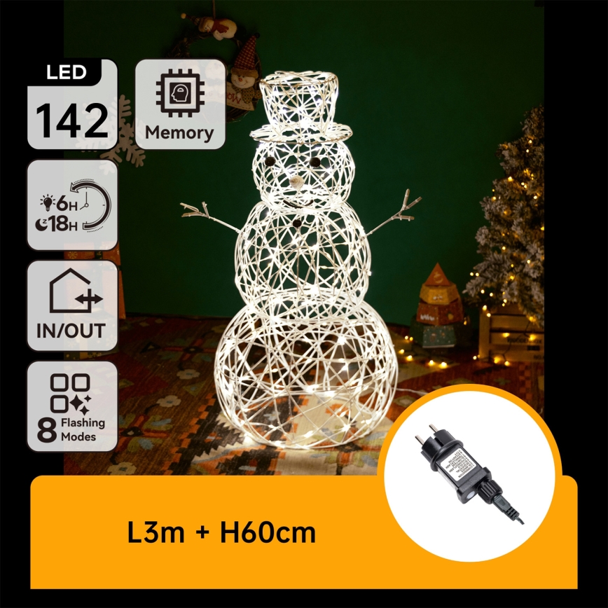 Brilagi - LED Spoljašnja božićna dekoracija LED/3,6W/31/230V 2700K 60 cm IP44 snegović